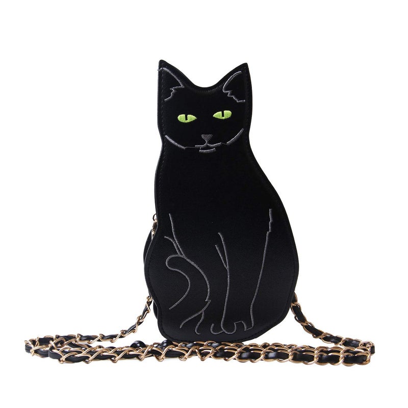 LUI SUI Womens Black Cat Purse Crossbody Bags Girls Bat Wing Spider Web Shoulder Bags Flamingo Animal Purse Chic Clutch Bags - Image 1